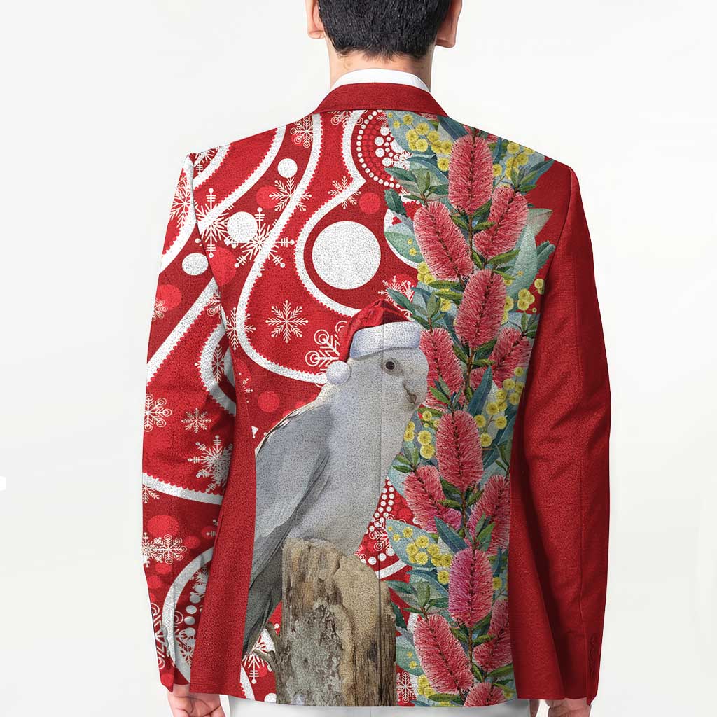Blue Galah Mutation Christmas Australia Blazer Falalalala Galalah Bottlebrush Red Aboriginal Art - Aussie Hoodie