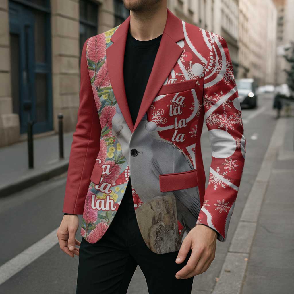 Blue Galah Mutation Christmas Australia Blazer Falalalala Galalah Bottlebrush Red Aboriginal Art - Aussie Hoodie