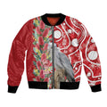 Blue Galah Mutation Christmas Australia Bomber Jacket Falalalala Galalah Bottlebrush Red Aboriginal Art - Aussie Hoodie