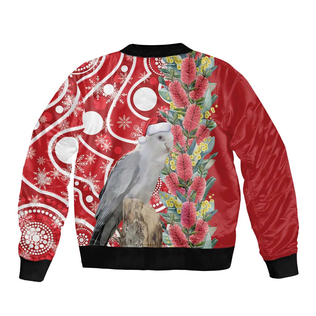 Blue Galah Mutation Christmas Australia Bomber Jacket Falalalala Galalah Bottlebrush Red Aboriginal Art - Aussie Hoodie