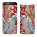Blue Galah Mutation Christmas Australia 4 in 1 Can Cooler Tumbler Falalalala Galalah Bottlebrush Red Aboriginal Art - Aussie Hoodie