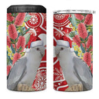 Blue Galah Mutation Christmas Australia 4 in 1 Can Cooler Tumbler Falalalala Galalah Bottlebrush Red Aboriginal Art - Aussie Hoodie