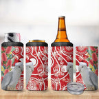 Blue Galah Mutation Christmas Australia 4 in 1 Can Cooler Tumbler Falalalala Galalah Bottlebrush Red Aboriginal Art - Aussie Hoodie