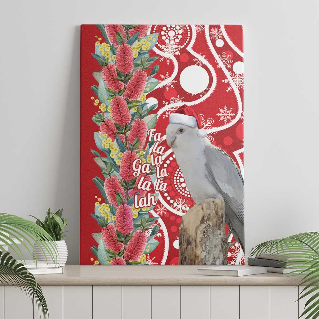 Blue Galah Mutation Christmas Australia Canvas Wall Art Falalalala Galalah Bottlebrush Red Aboriginal Art - Aussie Hoodie