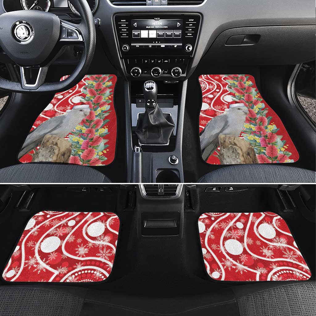 Blue Galah Mutation Christmas Australia Car Mats Falalalala Galalah Bottlebrush Red Aboriginal Art - Aussie Hoodie