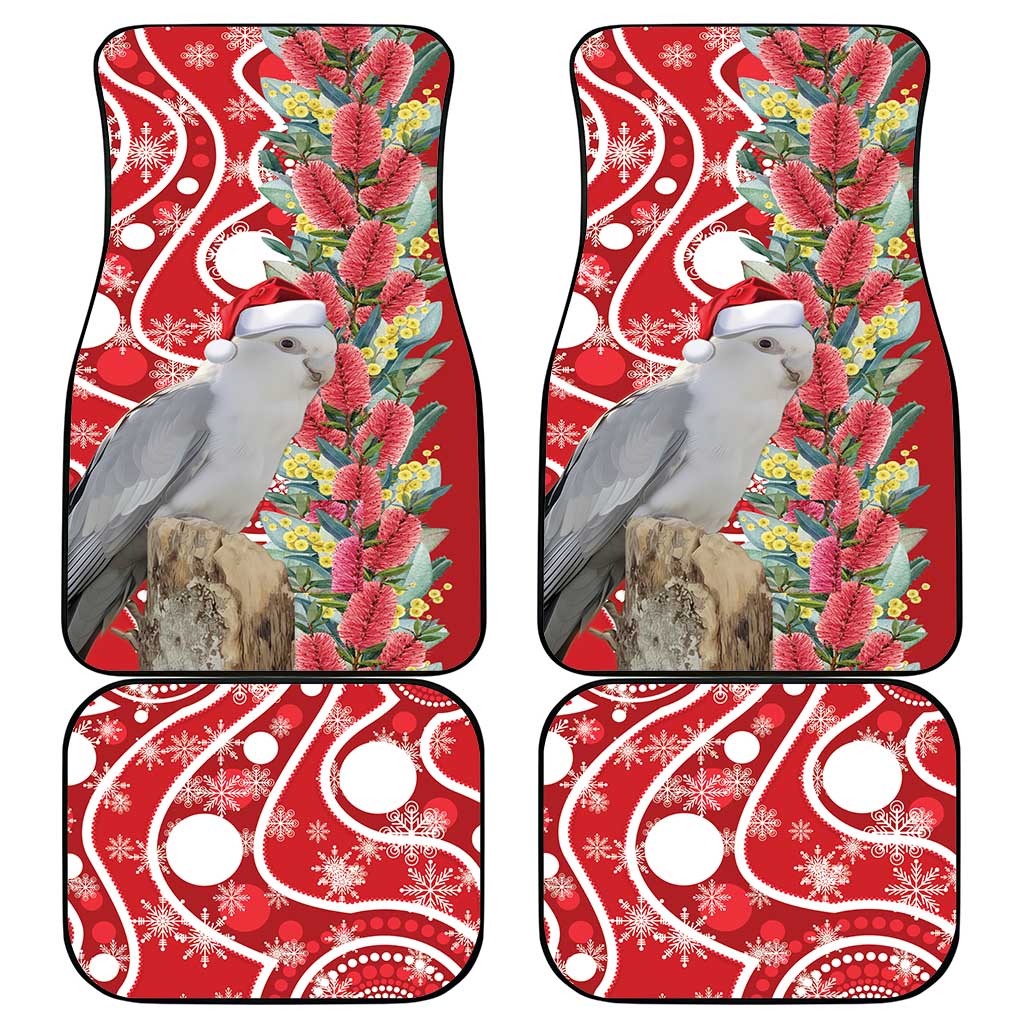 Blue Galah Mutation Christmas Australia Car Mats Falalalala Galalah Bottlebrush Red Aboriginal Art - Aussie Hoodie