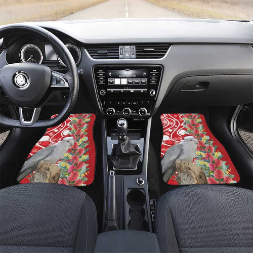 Blue Galah Mutation Christmas Australia Car Mats Falalalala Galalah Bottlebrush Red Aboriginal Art - Aussie Hoodie