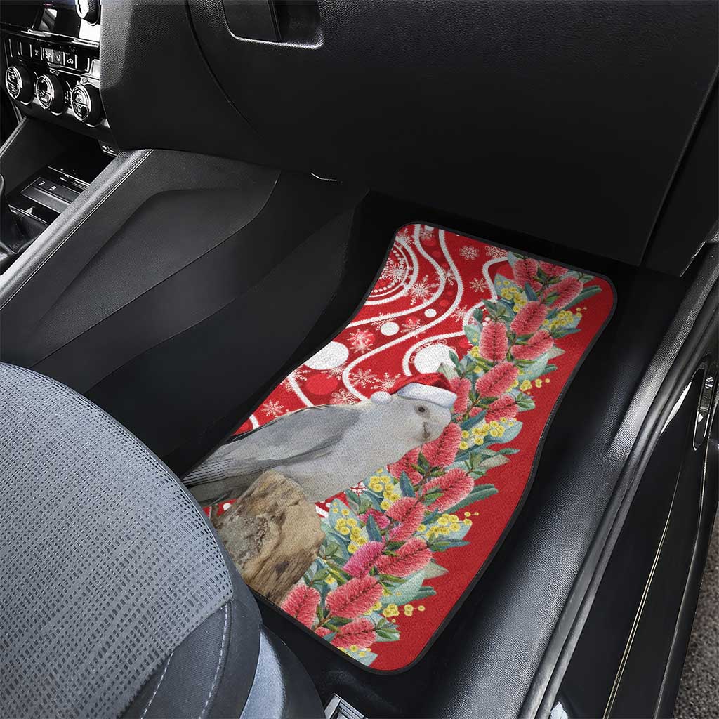 Blue Galah Mutation Christmas Australia Car Mats Falalalala Galalah Bottlebrush Red Aboriginal Art - Aussie Hoodie