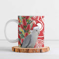 Blue Galah Mutation Christmas Australia Ceramic Mug Falalalala Galalah Bottlebrush Red Aboriginal Art - Aussie Hoodie