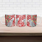 Blue Galah Mutation Christmas Australia Ceramic Mug Falalalala Galalah Bottlebrush Red Aboriginal Art - Aussie Hoodie