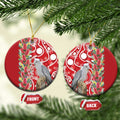 Blue Galah Mutation Christmas Australia Ceramic Ornament Falalalala Galalah Bottlebrush Red Aboriginal Art - Aussie Hoodie