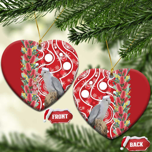 Blue Galah Mutation Christmas Australia Ceramic Ornament Falalalala Galalah Bottlebrush Red Aboriginal Art - Aussie Hoodie