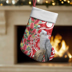 Blue Galah Mutation Christmas Australia Christmas Stocking Falalalala Galalah Bottlebrush Red Aboriginal Art - Aussie Hoodie