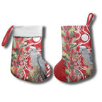 Blue Galah Mutation Christmas Australia Christmas Stocking Falalalala Galalah Bottlebrush Red Aboriginal Art - Aussie Hoodie