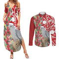 Blue Galah Mutation Christmas Australia Couples Matching Summer Maxi Dress and Long Sleeve Button Shirt Falalalala Galalah Bottlebrush Red Aboriginal Art - Aussie Hoodie