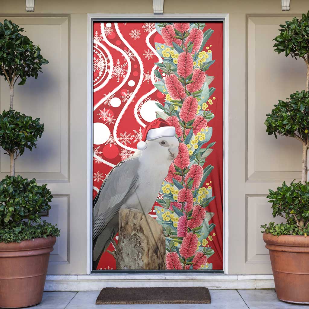 Blue Galah Mutation Christmas Australia Door Cover Falalalala Galalah Bottlebrush Red Aboriginal Art - Aussie Hoodie
