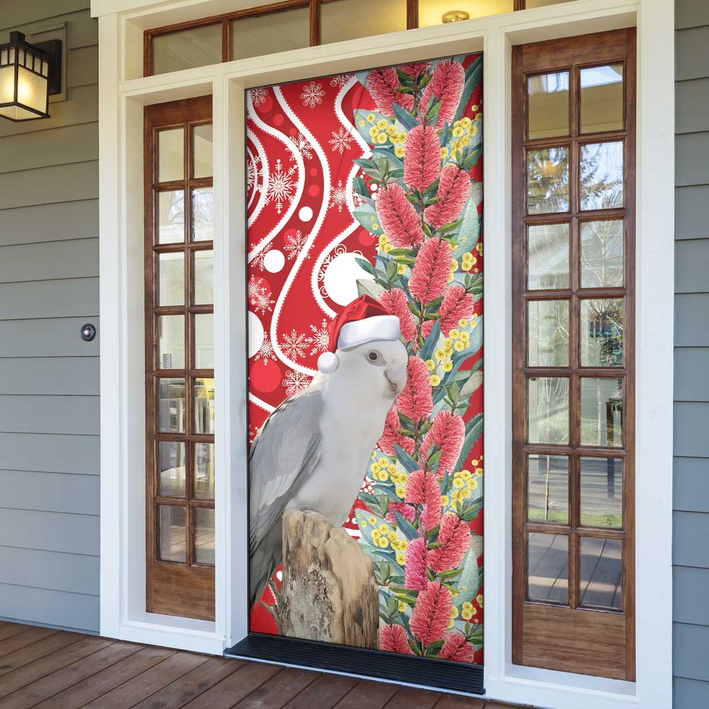 Blue Galah Mutation Christmas Australia Door Cover Falalalala Galalah Bottlebrush Red Aboriginal Art - Aussie Hoodie