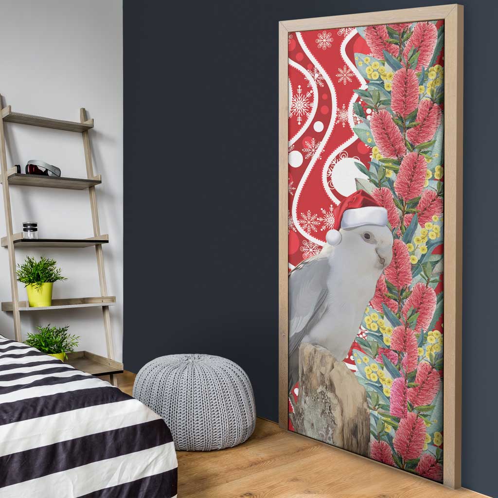 Blue Galah Mutation Christmas Australia Door Cover Falalalala Galalah Bottlebrush Red Aboriginal Art - Aussie Hoodie