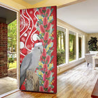 Blue Galah Mutation Christmas Australia Door Cover Falalalala Galalah Bottlebrush Red Aboriginal Art - Aussie Hoodie