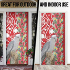 Blue Galah Mutation Christmas Australia Door Cover Falalalala Galalah Bottlebrush Red Aboriginal Art - Aussie Hoodie