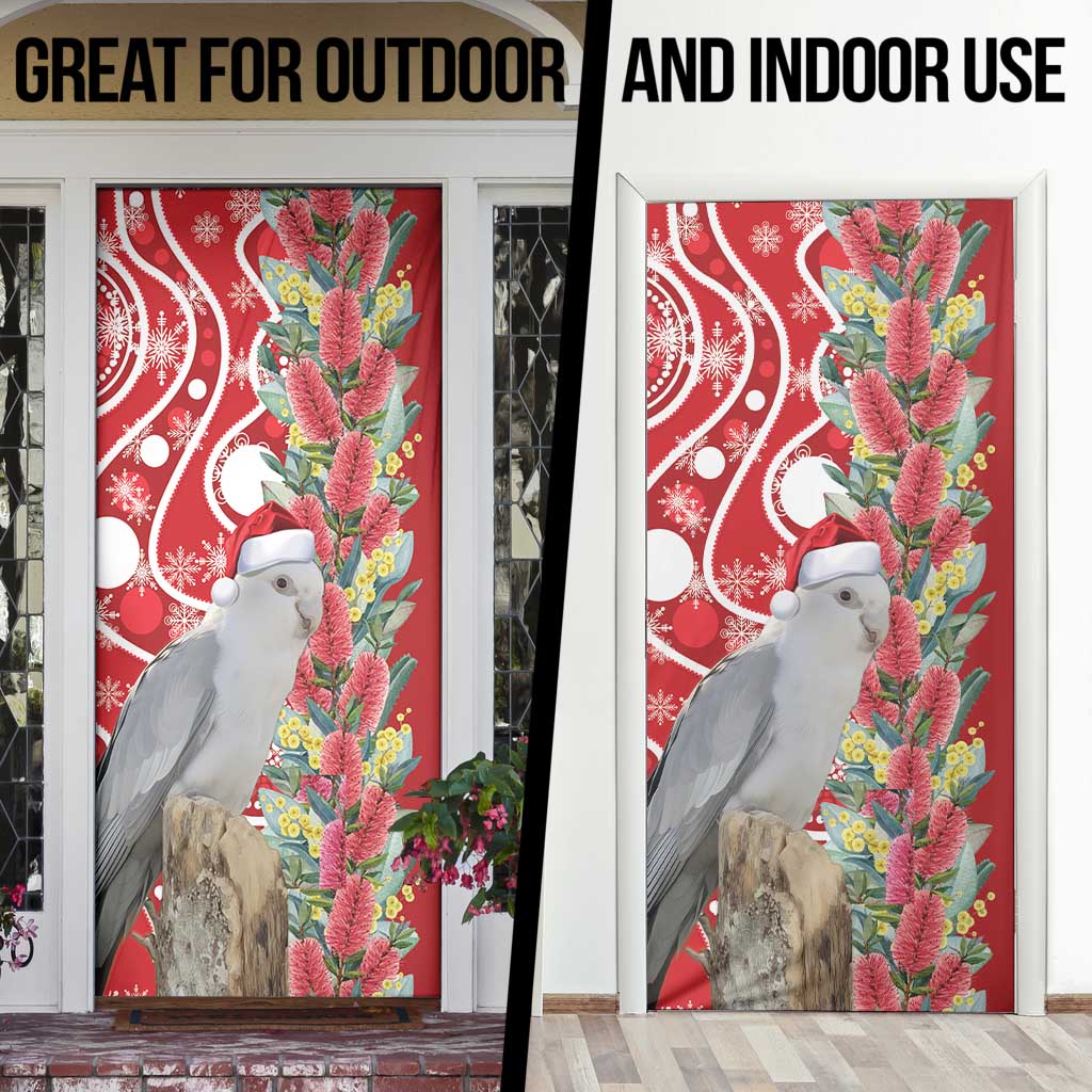 Blue Galah Mutation Christmas Australia Door Cover Falalalala Galalah Bottlebrush Red Aboriginal Art - Aussie Hoodie