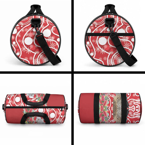 Blue Galah Mutation Christmas Australia Duffle Bag Falalalala Galalah Bottlebrush Red Aboriginal Art
