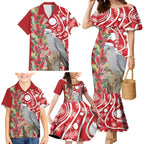 Blue Galah Mutation Christmas Australia Family Matching Mermaid Dress and Hawaiian Shirt Falalalala Galalah Bottlebrush Red Aboriginal Art - Aussie Hoodie