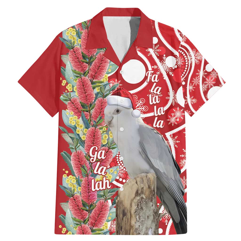 Blue Galah Mutation Christmas Australia Family Matching Mermaid Dress and Hawaiian Shirt Falalalala Galalah Bottlebrush Red Aboriginal Art - Aussie Hoodie