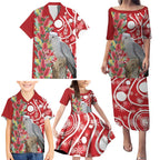 Blue Galah Mutation Christmas Australia Family Matching Puletasi and Hawaiian Shirt Falalalala Galalah Bottlebrush Red Aboriginal Art - Aussie Hoodie