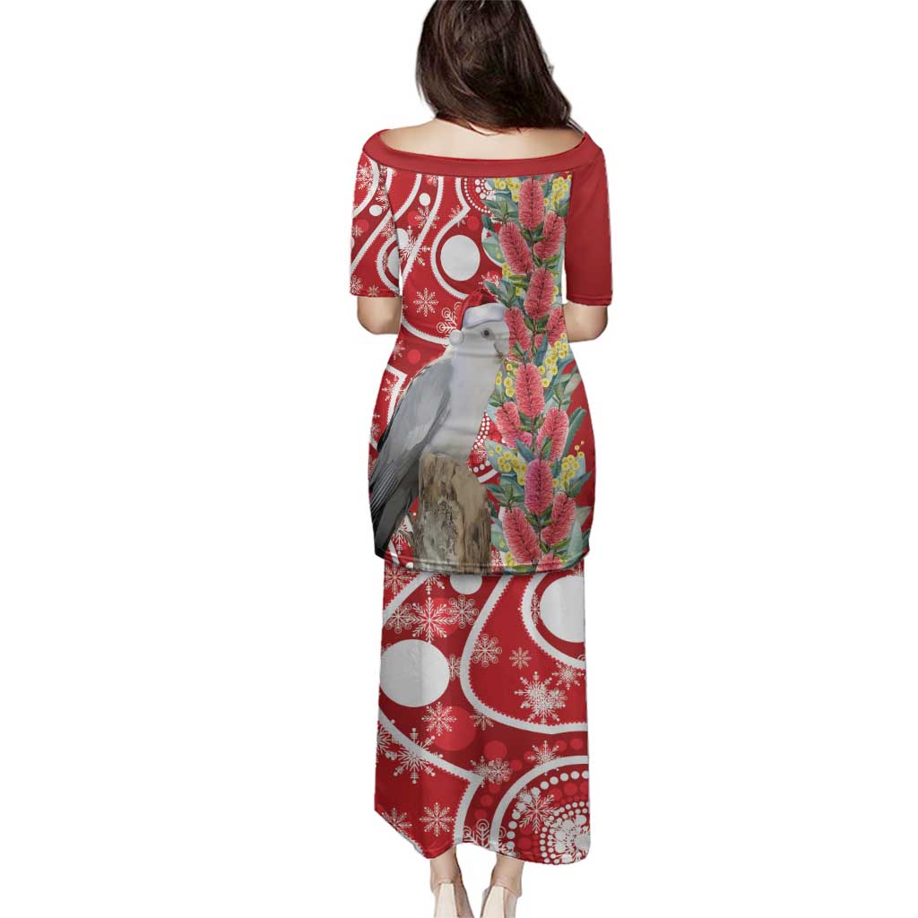 Blue Galah Mutation Christmas Australia Family Matching Puletasi and Hawaiian Shirt Falalalala Galalah Bottlebrush Red Aboriginal Art - Aussie Hoodie