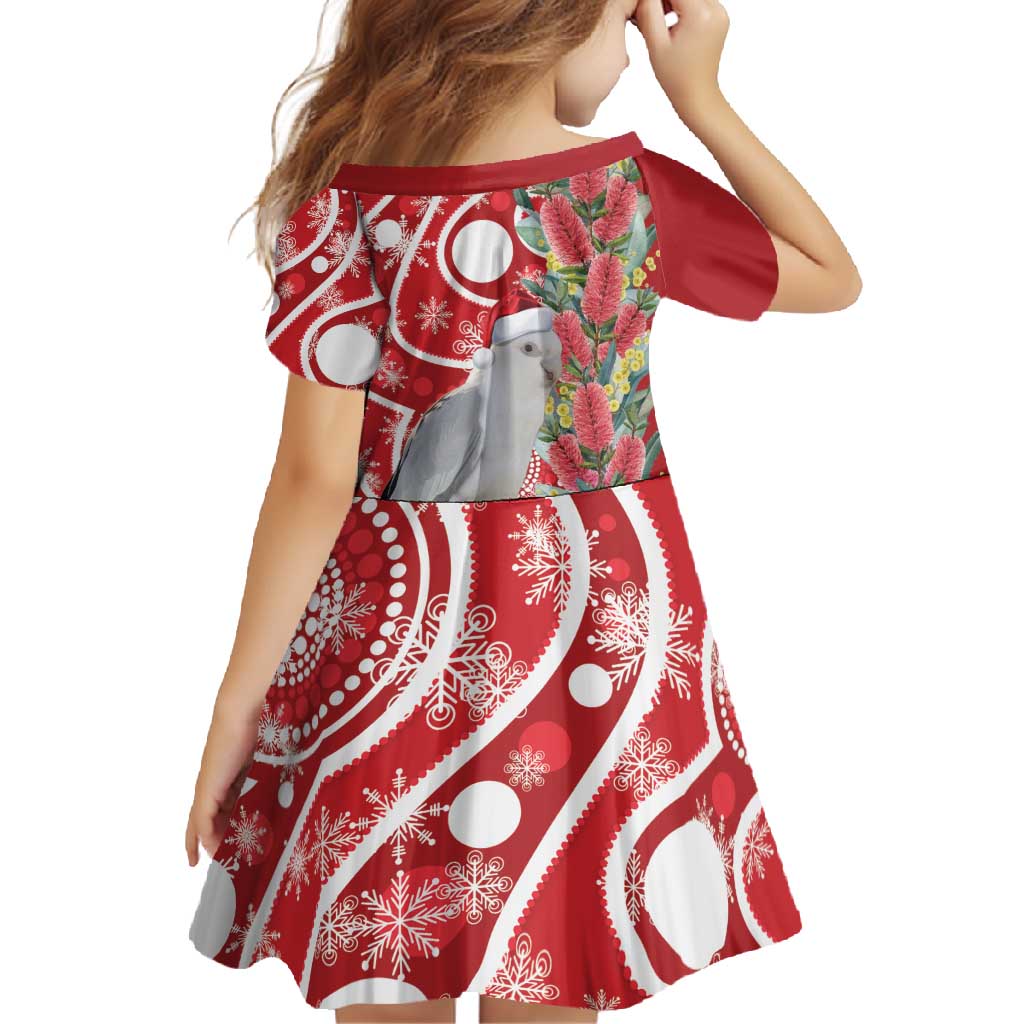 Blue Galah Mutation Christmas Australia Family Matching Short Sleeve Bodycon Dress and Hawaiian Shirt Falalalala Galalah Bottlebrush Red Aboriginal Art - Aussie Hoodie