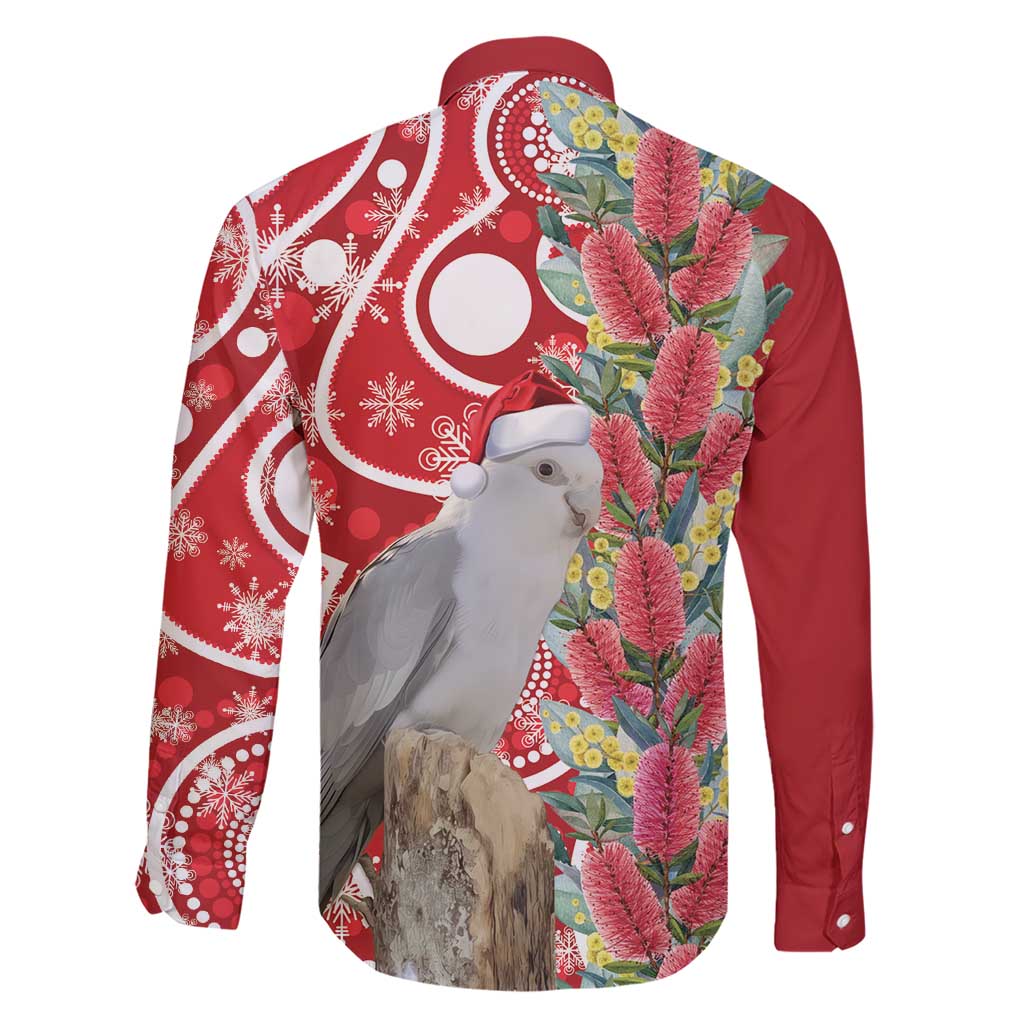 Blue Galah Mutation Christmas Australia Family Matching Short Sleeve Bodycon Dress and Hawaiian Shirt Falalalala Galalah Bottlebrush Red Aboriginal Art - Aussie Hoodie