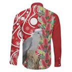 Blue Galah Mutation Christmas Australia Family Matching Summer Maxi Dress and Hawaiian Shirt Falalalala Galalah Bottlebrush Red Aboriginal Art - Aussie Hoodie
