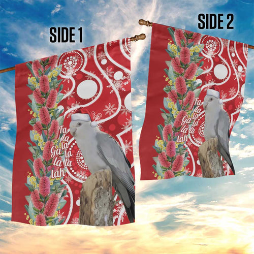 Blue Galah Mutation Christmas Australia Garden Flag Falalalala Galalah Bottlebrush Red Aboriginal Art - Aussie Hoodie