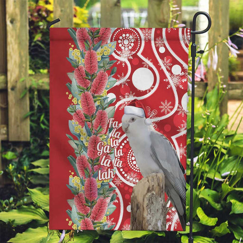 Blue Galah Mutation Christmas Australia Garden Flag Falalalala Galalah Bottlebrush Red Aboriginal Art - Aussie Hoodie