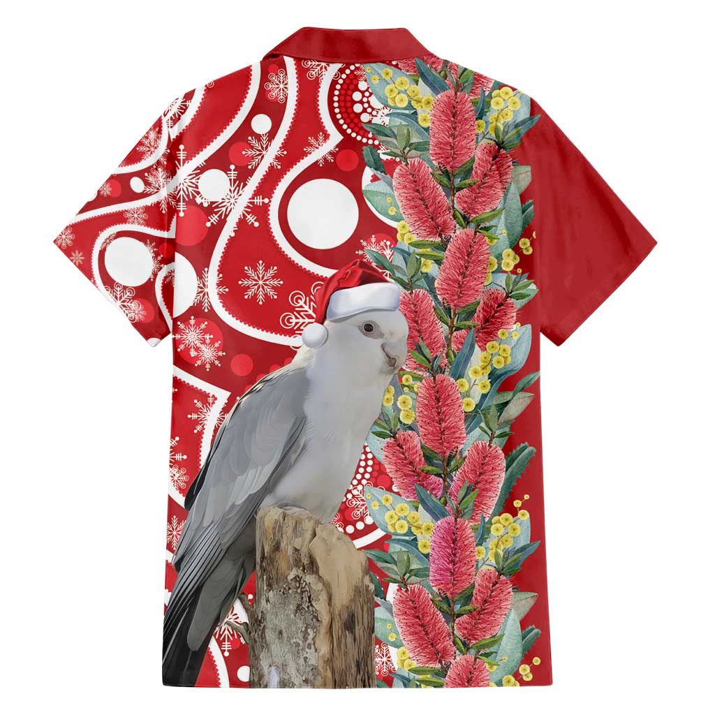 Blue Galah Mutation Christmas Australia Hawaiian Shirt Falalalala Galalah Bottlebrush Red Aboriginal Art - Aussie Hoodie
