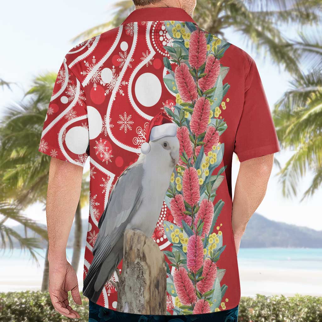 Blue Galah Mutation Christmas Australia Hawaiian Shirt Falalalala Galalah Bottlebrush Red Aboriginal Art - Aussie Hoodie