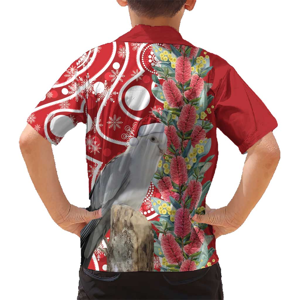 Blue Galah Mutation Christmas Australia Hawaiian Shirt Falalalala Galalah Bottlebrush Red Aboriginal Art - Aussie Hoodie