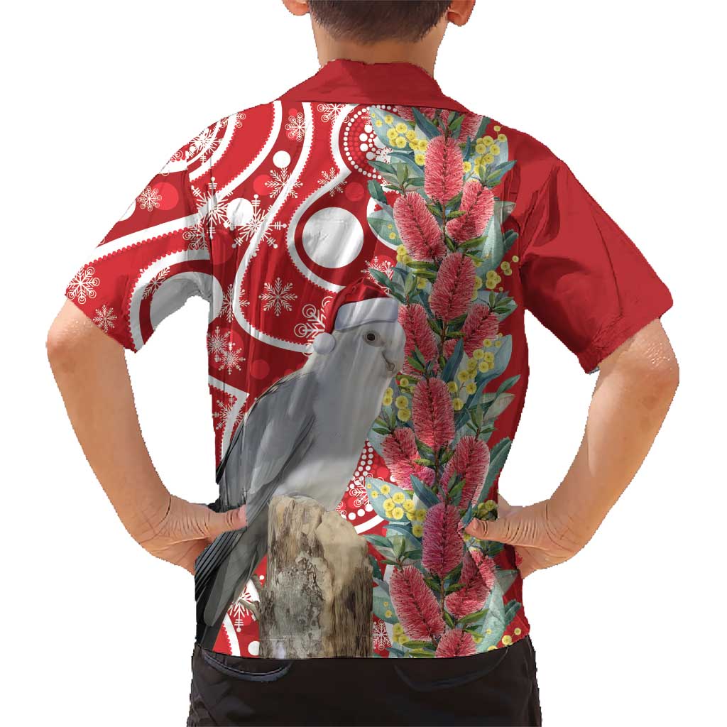 Blue Galah Mutation Christmas Australia Hawaiian Shirt Falalalala Galalah Bottlebrush Red Aboriginal Art - Aussie Hoodie