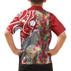 Blue Galah Mutation Christmas Australia Hawaiian Shirt Falalalala Galalah Bottlebrush Red Aboriginal Art - Aussie Hoodie