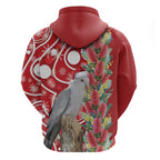 Blue Galah Mutation Christmas Australia Hoodie Falalalala Galalah Bottlebrush Red Aboriginal Art - Aussie Hoodie