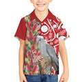Blue Galah Mutation Christmas Australia Kid Hawaiian Shirt Falalalala Galalah Bottlebrush Red Aboriginal Art - Aussie Hoodie