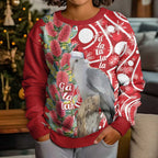Blue Galah Mutation Christmas Australia Kid Ugly Christmas Sweater Falalalala Galalah Bottlebrush Red Aboriginal Art - Aussie Hoodie