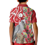 Blue Galah Mutation Christmas Australia Kid Polo Shirt Falalalala Galalah Bottlebrush Red Aboriginal Art - Aussie Hoodie