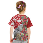 Blue Galah Mutation Christmas Australia Kid T Shirt Falalalala Galalah Bottlebrush Red Aboriginal Art - Aussie Hoodie