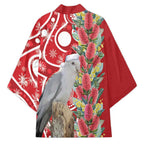 Blue Galah Mutation Christmas Australia Kimono Falalalala Galalah Bottlebrush Red Aboriginal Art - Aussie Hoodie