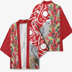 Blue Galah Mutation Christmas Australia Kimono Falalalala Galalah Bottlebrush Red Aboriginal Art - Aussie Hoodie