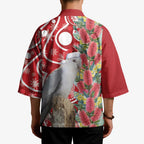 Blue Galah Mutation Christmas Australia Kimono Falalalala Galalah Bottlebrush Red Aboriginal Art - Aussie Hoodie