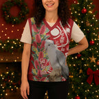 Blue Galah Mutation Christmas Australia Christmas Knitted V-Neck Vest Falalalala Galalah Bottlebrush Red Aboriginal Art - Aussie Hoodie
