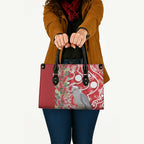 Blue Galah Mutation Christmas Australia Leather Bag Falalalala Galalah Bottlebrush Red Aboriginal Art - Aussie Hoodie